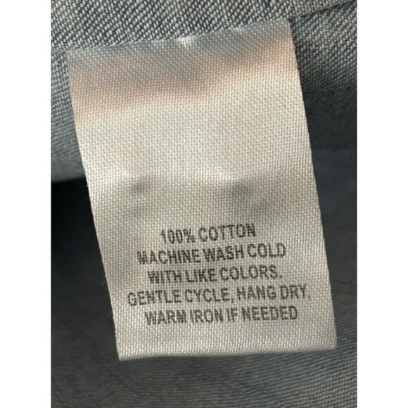 Untuckit Size 4 Blue Chambray 100% Cotton Button Front Shirt - New - Picture 5 of 5